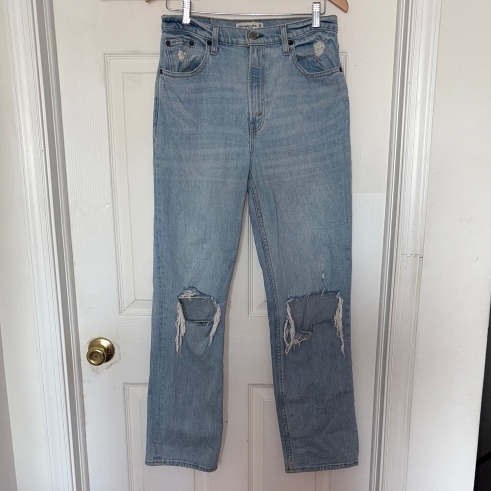 Abercrombie & Fitch 90’s Straight Ultra High Rise Jeans Blue Size 6